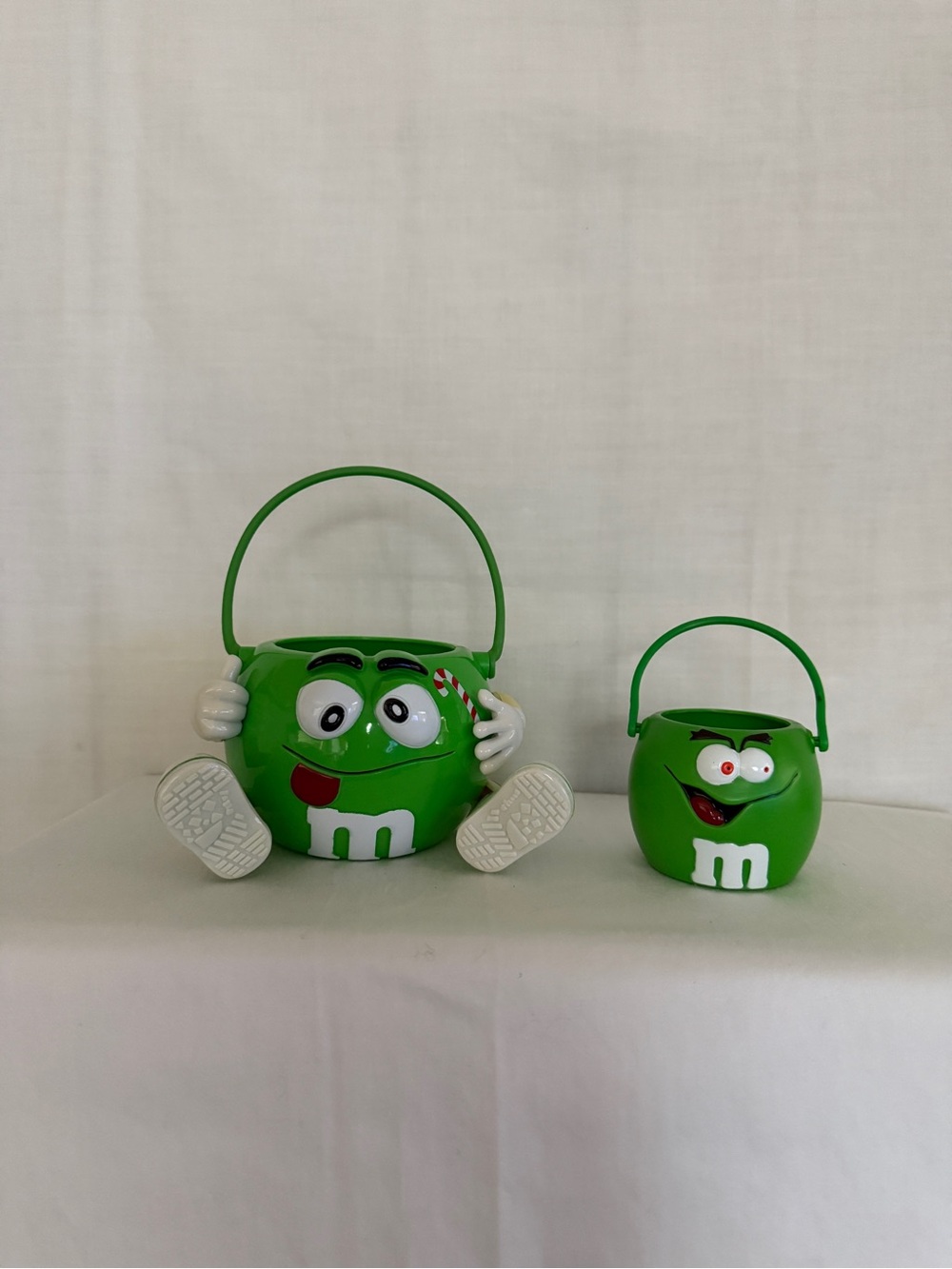 M&M'S Green Character Candy Buckets Pair